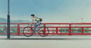 Caption: Studio Ghibli's Ocean Waves Animated Movie Wallpaper Wallpaper