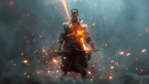 Caption: Stunning 4k Representation Of A French Soldier Wielding A Chauchat In Battlefield 1 Wallpaper