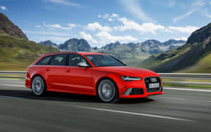 Caption: Stunning Audi Rs6 In Action Wallpaper