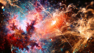 Caption: Stunning Cosmic Rays In Deep Space Wallpaper