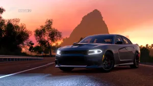 Caption: Stunning Dodge Charger In Action Wallpaper