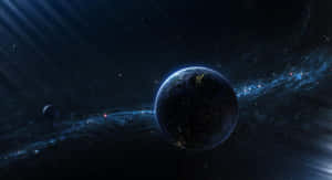 Caption: Stunning Exoplanet Landscape Wallpaper