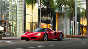 Caption: Stunning Ferrari Enzo In Motion Wallpaper