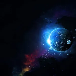 Caption: Stunning Glowing Planet Displayed On A Samsung Galaxy Tablet Wallpaper