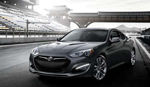 Caption: Stunning Hyundai Genesis On The Road Wallpaper