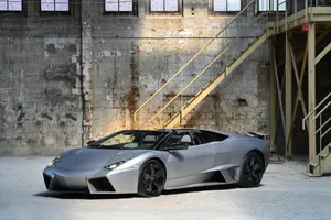 Caption: Stunning Lamborghini Reventón In Motion Wallpaper