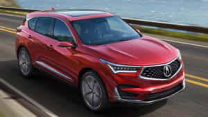 Caption: Stylish Acura Mdx In Motion Wallpaper