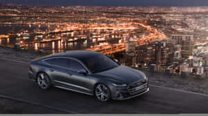 Caption: Stylish Audi S7 On The Road Wallpaper