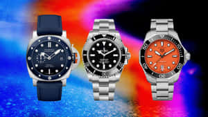 Caption: Stylish Automatic Dive Watches For Men Wallpaper