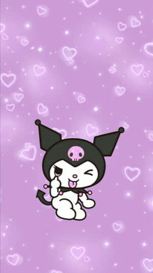 Caption: Stylish Kuromi Pattern Wallpaper Wallpaper