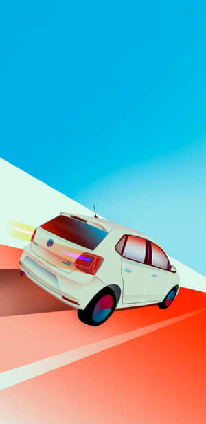 Caption: Stylish Volkswagen Polo In Action Wallpaper