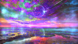 Caption: Surreal Skyscape - A Mesmerizing Fusion Of Colors Wallpaper