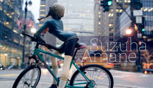 Caption: Suzuha Amane, Time Traveler In Action Wallpaper