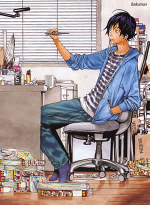 Caption: Talented Manga Artist Moritaka Mashiro From Bakuman Wallpaper