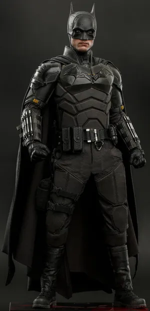 Caption: The Dark Knight And His Armored Bat-suit Wallpaper