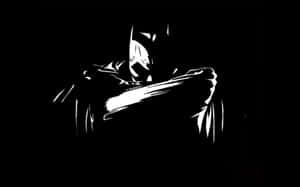Caption: The Dark Knight In Monochrome Wallpaper