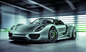 Caption: The Exhilarating Performance Of The Porsche 918 Spyder Wallpaper