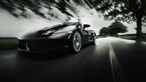 Caption: The Eye-catching Lamborghini Gallardo In Action Wallpaper