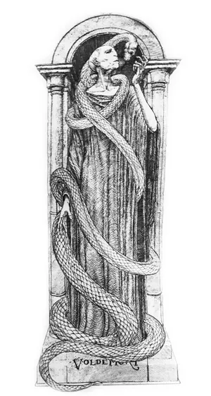 Caption: The Fearsome Nagini In Harry Potter Wallpaper