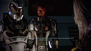 Caption: The Illusive Man Leading Cerberus Operations In Mass Effect Wallpaper