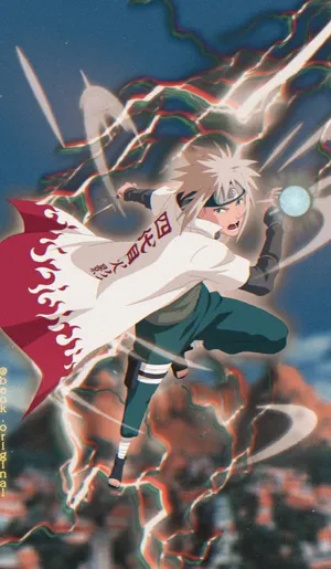 Caption: The Legendary Fourth Hokage Minato Namikaze At His Best Wallpaper