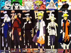 Caption: The Legendary Fourth Hokage, Minato Namikaze In Action Wallpaper