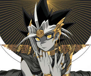 Caption: The Legendary Pharaoh Atem Of Ancient Egypt Wallpaper