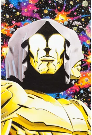 Caption: The Living Tribunal In Action Within The Vast Cosmos Wallpaper