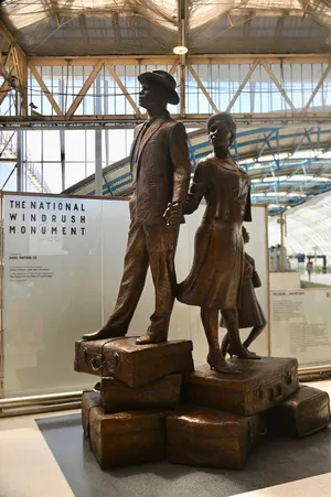 Caption: The Magnificent National Windrush Monument At Waterloo Station Wallpaper