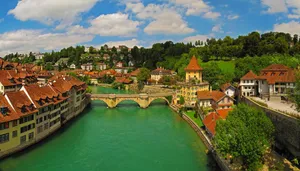 Caption: The Scenic Beauty Of Bern, Switzerland Wallpaper