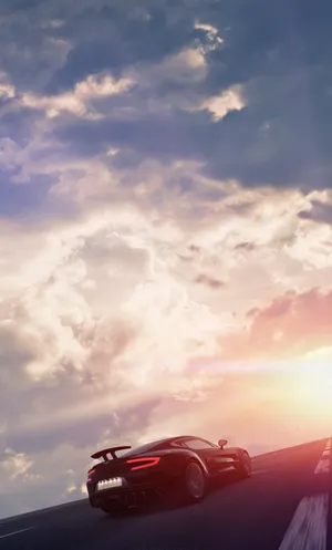 Caption: The Stunning Aston Martin One-77 On The Road Wallpaper