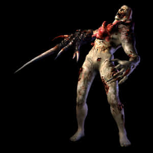 Caption: The Ultimate Battle: Face-off With The Tyrant In Resident Evil Wallpaper