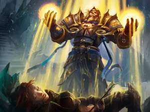 Caption: Tirion Fordring - Champion Of Light Wallpaper