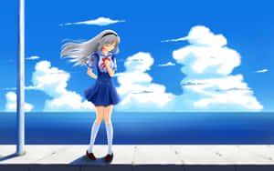 Caption: Tomoyo Sakagami - The Fierce Fighter. Wallpaper