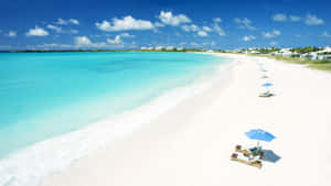 Caption: Tranquil Beach Getaway Wallpaper