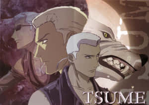 Caption: Tsume, The Strong And Fearless Leader In Wolf's Rain Wallpaper