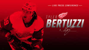 Caption: Tyler Bertuzzi In Action During A Hockey Game Wallpaper