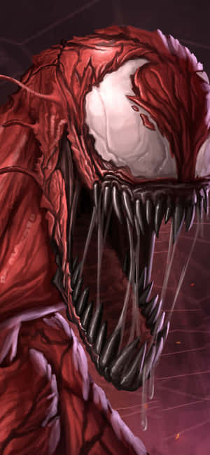 Caption: Unleash The Fury With Carnage Iphone Wallpaper Wallpaper