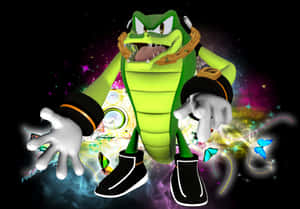 Caption: Vector The Crocodile In Action Wallpaper