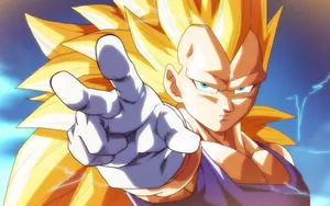 Caption: Vegeta Unleashes Super Saiyan 3 Transformation Wallpaper