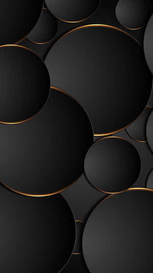 Caption: Vibrant Black And Yellow Sphere Wallpaper