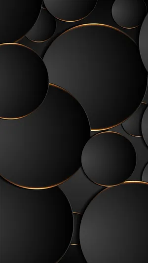 Caption: Vibrant Black And Yellow Sphere Wallpaper