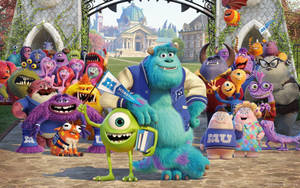 Caption: Vibrant Campus Life At Monsters University Wallpaper