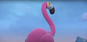 Caption: Vibrant Flamigo Pokemon In Action Wallpaper
