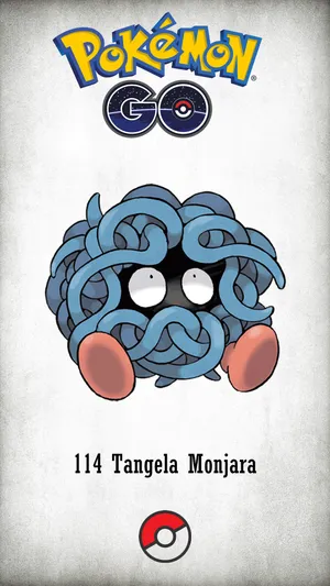 Caption: Vibrant Illustration Of Tangela – A Pokemon Go Favorite Wallpaper