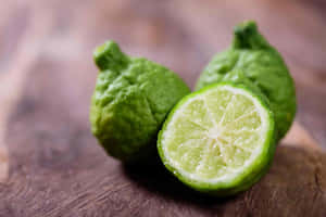 Caption: Vibrant Kaffir Lime - The Aromatic Citrus Fruit Wallpaper