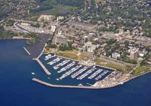 Caption: Vibrant Sunset Over Lake Ontario, Oakville Wallpaper