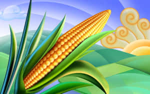 Caption: Vibrant Yellow Corn In Its Natural Environment Wallpaper