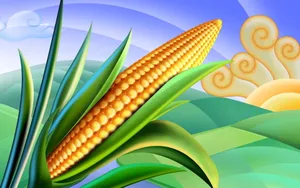 Caption: Vibrant Yellow Corn In Its Natural Environment Wallpaper