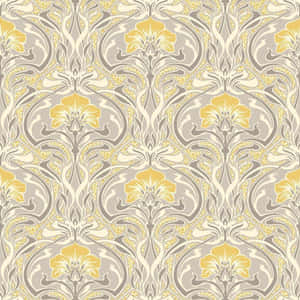 Caption: Vibrant Yellow Patterned Wallpaper Wallpaper